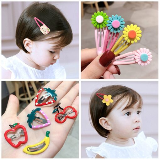 20 15pcs Baby Clip Hairpin Kids Headwear Children Cute Princess Fruit Hairpin Barrette Accessories Hair Clip 4