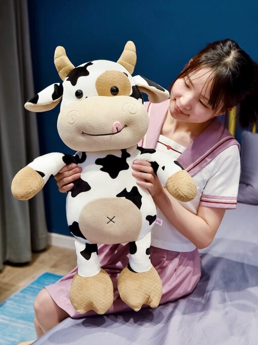 2020 New Cute Animal Cartoon Cows Stuffed Plush Toy Kawaii Cattle Comfortable Soft Toy Children Birthday 5