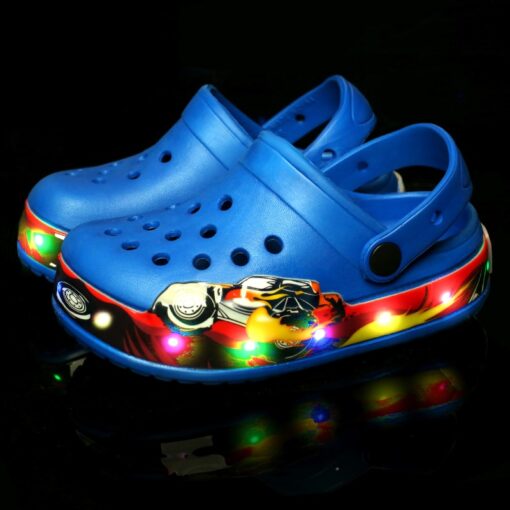 2020 New Kids Cartoon Led Sandals Light up Children Summer shoes Glowing Slippers for Boys Girls