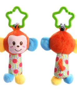 Baby Bed Wind Stroller Hanging Rattles Safety Stuffed Animal Baby Pram Rattle Toys for 0 12M 1