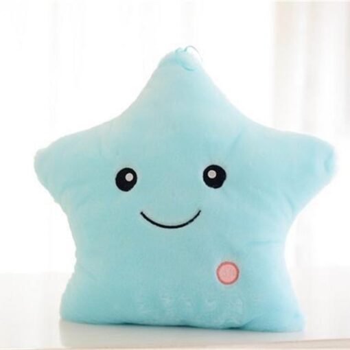 Creative Luminous Pillow Stars Stuffed Plush Toy Glowing Led Light Colorful Cushion Birthday Gifts Toys For 4