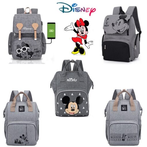 Disney Diaper Bag New USB Charging Multi function Mummy Bag Travel Annoying Waterproof Baby Bag Cartoon