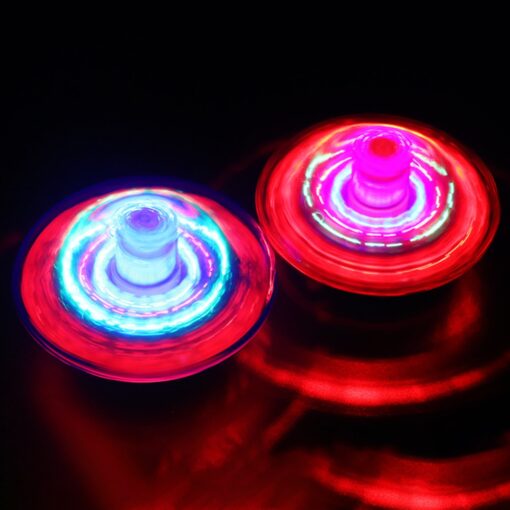 Funny Random Color UFO Music Gyro With LED Light Classic Flash Gyro Toy For Kids Flash 1