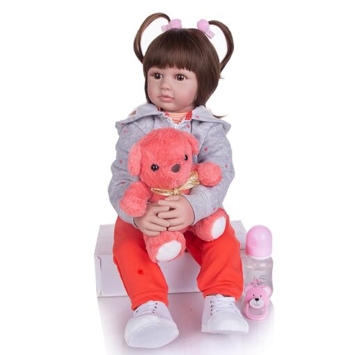 KEIUMI 60 CM Lifelike Reborn Babies Dolls Cloth Body Collectable Princess Newborn Toy Baby Dolls For 2