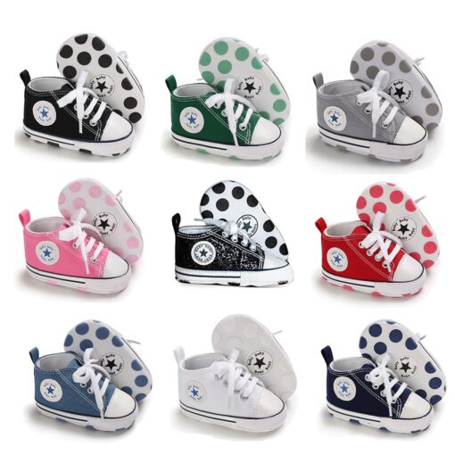 Newborn Boy Girl Shoes First Walkers Infant Baby Shoes White Soft Anti Slip Sole Unisex Toddler