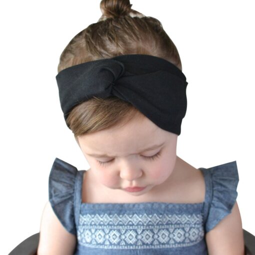 Newborn Toddler Kid Baby Girls Solid Knot Turban Headband Headwear Accessories Unisex Cotton Blends Solid Baby 1