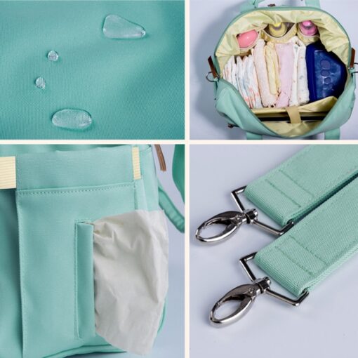PYETA Baby Diaper Bag Messenger Shoulder Bag Maternity Bag Nappy Bag Mommy Bag With Rechargeable Bottle 2