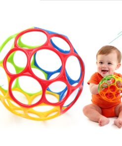 Soft Colorful Ball Toys Hand Bell Rattle Develop Toys Touch Bite Caught Hand Oball Ball For 5