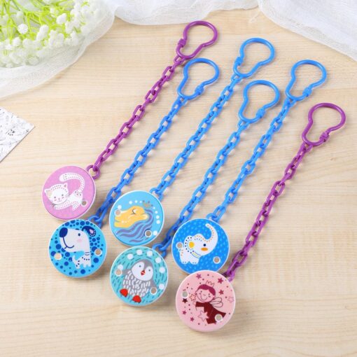Toddlers Kids Pacifier Clips Soother Holder Cartoon Baby Pacifier Clip Pacifier Chain Dummy Clip Nipple Holder 5