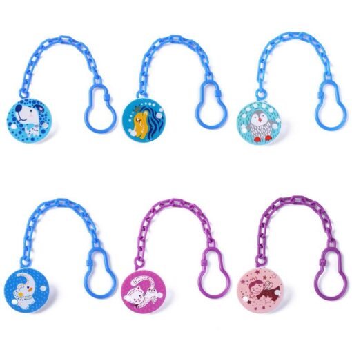 Toddlers Kids Pacifier Clips Soother Holder Cartoon Baby Pacifier Clip Pacifier Chain Dummy Clip Nipple Holder
