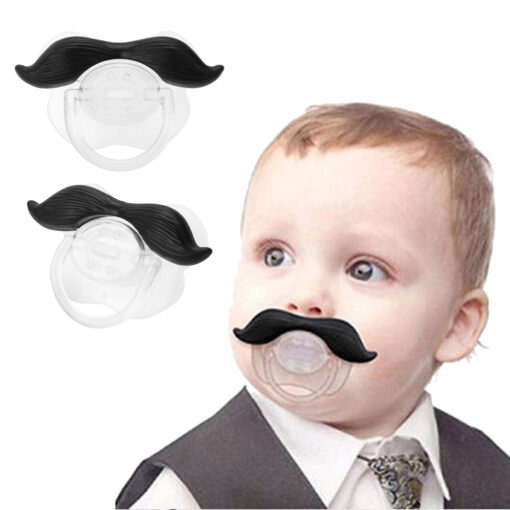 1 2PCS Baby Silicone Pacifier Funny Moustache Lip Shape Pacifier Dummy Nipple Teethers Toddler Pacy Orthodontic 1
