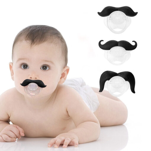 1 2PCS Baby Silicone Pacifier Funny Moustache Lip Shape Pacifier Dummy Nipple Teethers Toddler Pacy Orthodontic