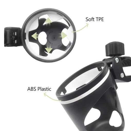 1 Pc Baby Stroller Cup Holder ABS Universal 360 Rotation Clip On Phone Holder Bottle Keeping 3