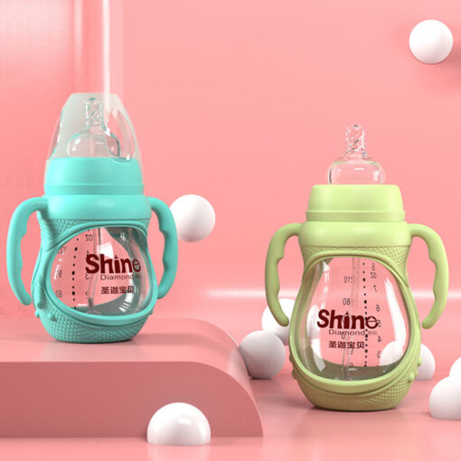 150 240ML Feeding Bottles 0 6 Months Infant Newborns Baby Boys Girls Shatter resistant Glass High