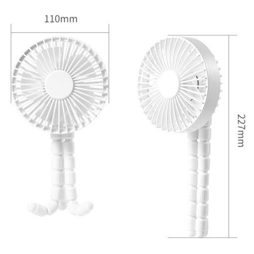 1800mAh Mini Stroller Fan for Cart Portable Handheld USB Rechargeable Silent Outdoor Tripod Small Fan for 5