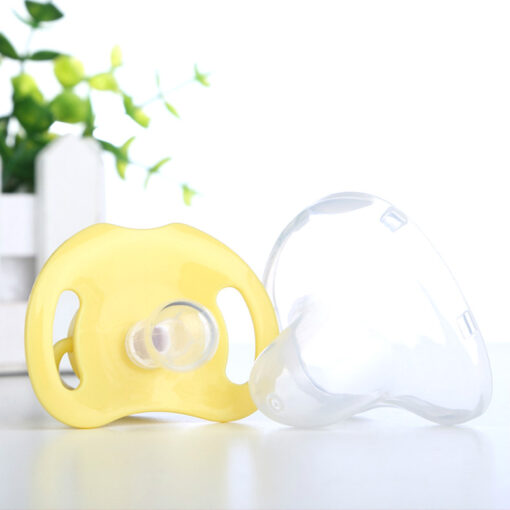 1PCs Appease Pacifiers Baby Cotton Animals Printing Safe Food Grade Silicone Cute Baby Round and Flat 1