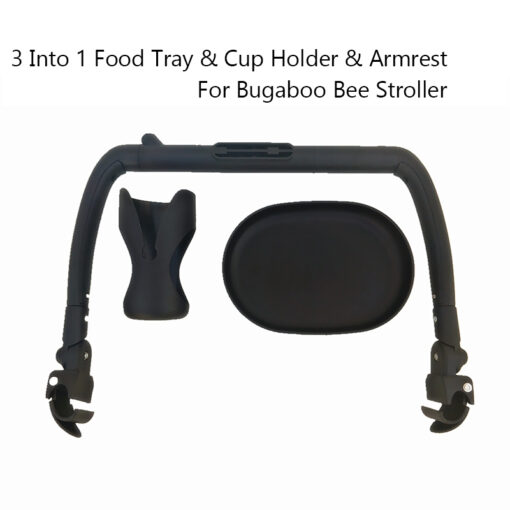 3 Into 1 Baby Stroller Accessories Armrest Food Tray and Cup Holder For Bugaboo Bee 5 1