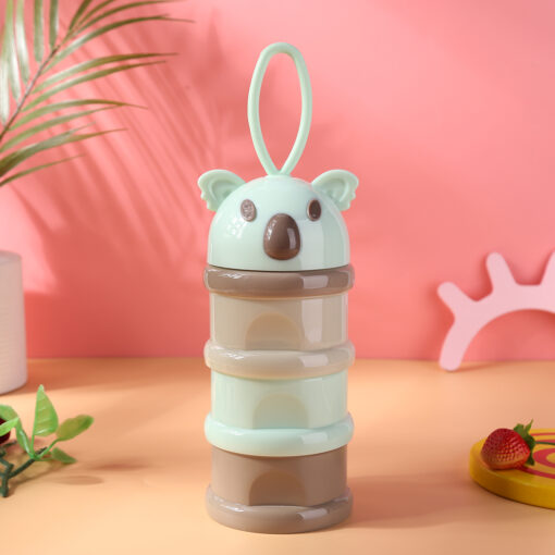 3 Layer Bear Style Portable Baby Food Storage Box Bear Shape Essential Milk Powder Container Baby 3
