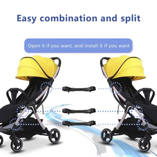 3PCS Twin Stroller Connectors Baby Stroller Adapter Safety Universal Joints Portable Adjustable Linker Stroller Accessories