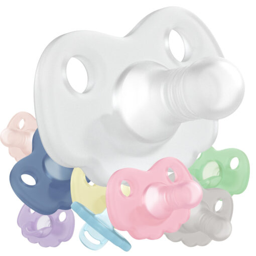3Pcs Baby Pacifier Set Food Grade Silicone Baby Sleep Pacifier Cartoon Silicone Pacifier Storage Bag Silicone 2