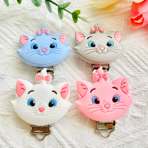 3pcs Silicone Pacifier Clips Animals Clip Nursing Necklace Safe Baby Toys Accessories DIY Pacifier Chain Clamps