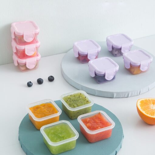 4 Pcs BPA Free Baby Food Storage Containers Baby Milk Powder Container Kids Snack Box Portable 1