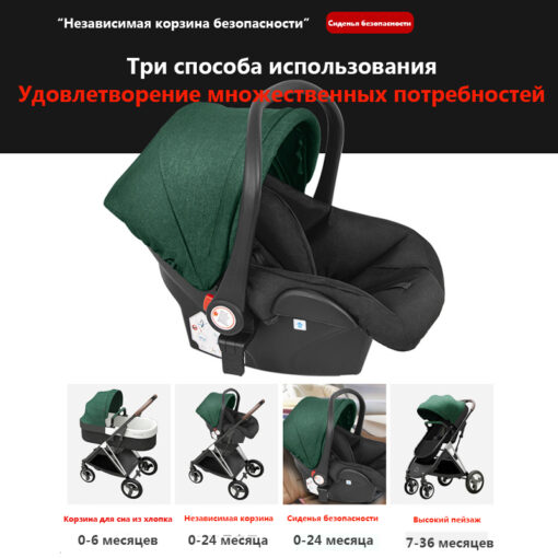 BETSOCCI baby stroller 2 in 1 3 in 1 two way baby stroller four wheel stroller 1
