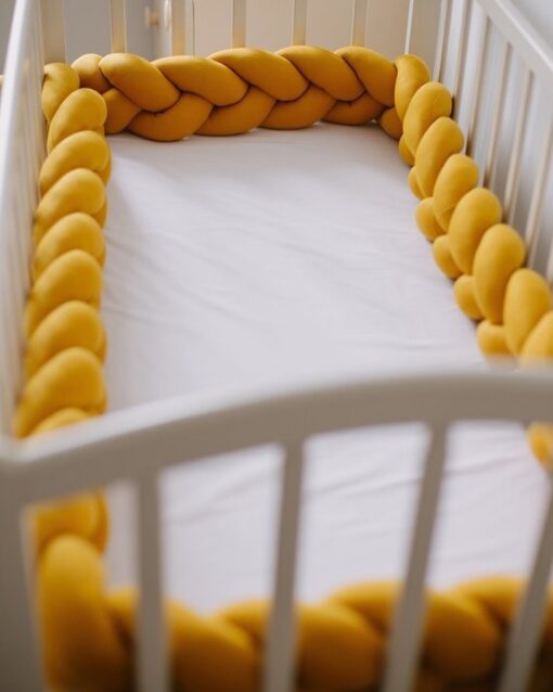 Baby Bumper Bed Braid Knot Pillow Cushion Bumper Tresse De Lit Bebe Crib Protector Cot Bumper 3