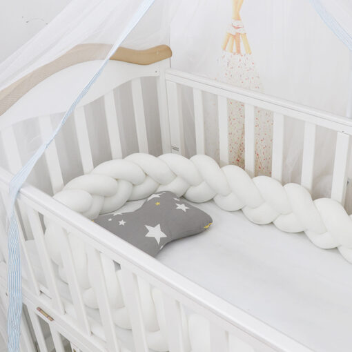 Baby Bumper Bed Braid Knot Pillow Cushion Bumper Tresse De Lit Bebe Crib Protector Cot Bumper 5
