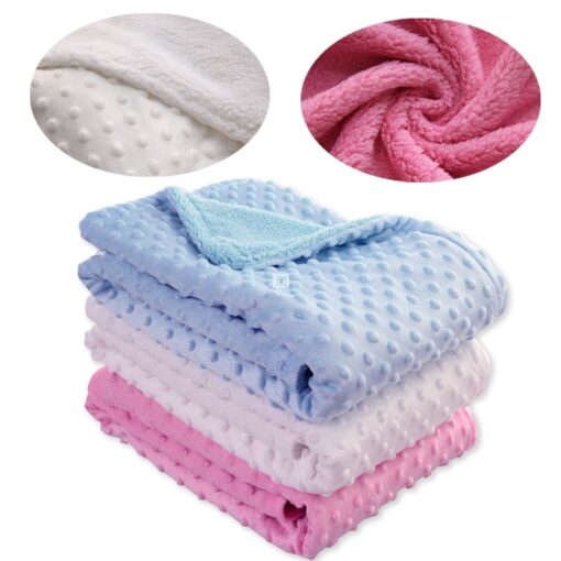 Baby Muslin Blankets Doudou Velvet Fleece Cashmere Swaddling Wrap Newborn Double Layer Quilt Swaddle Infant Bedding