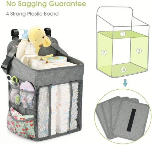 Baby Organizer Crib Hanging Storage Bag Foldable Nursing Stacker Caddy Organizer for Kids Essentials Bedding Set 1