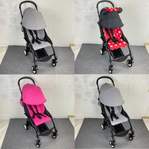 Baby Stroller Accessories 175 Degrees Stroller Hood Mattress For Babyzen Yoyo Yoya Babytime With Back Zipper 2