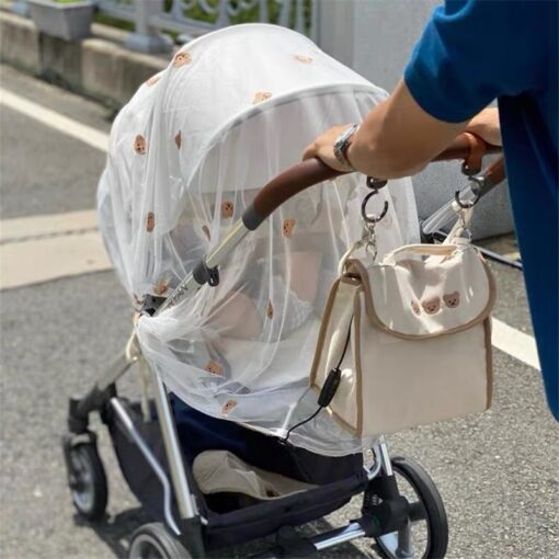 Baby Stroller Accessories Mosquito Net Summer Stroller Cover Babies Travel Cart Sunshade Parts Mesh Thermal Insulation