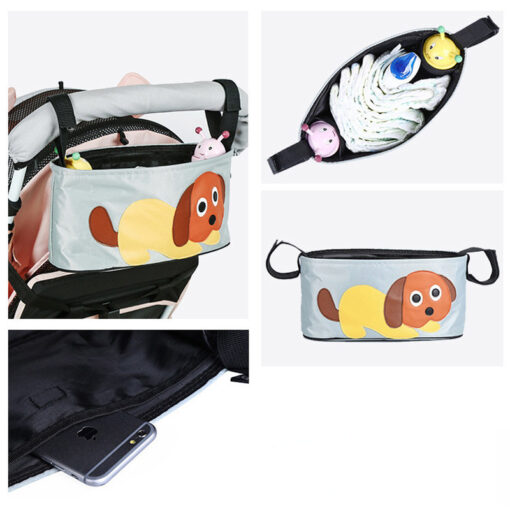 Baby Stroller Hanging Bag Cartoon Pram Organizer Diaper Bags Nursing Pushchair Waterproof Travel Bags Kids Cup 1