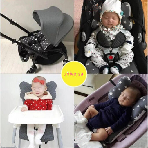Baby Stroller Seat Cushion Mattress Pad Car Seat Liner Cotton Pad Head Support Babi Trolley Carriage 5