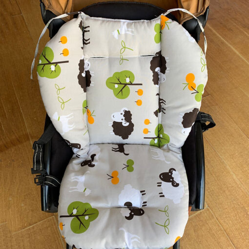 Baby Stroller Seat Pad Kids Highchair Cushion Pad Infant Feeding Chair Cotton Soft Mattress Winter Thicken 2