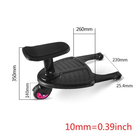 Baby Trolley Organizer Second Child Stroller Pedal Adapter Twins Hitchhiker Auxiliary Trailer Kids Standing Plate Board 2