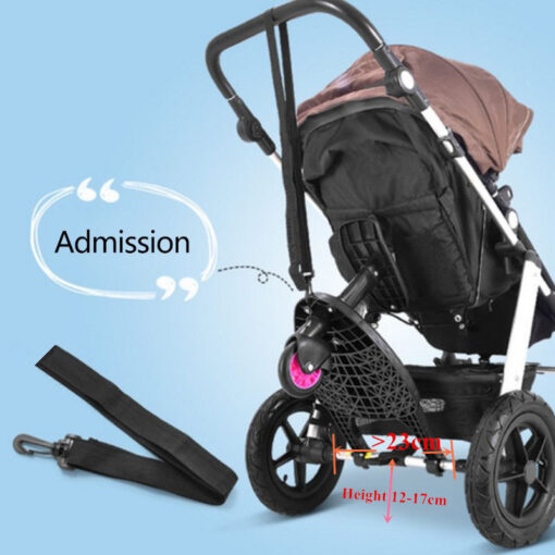 Baby Trolley Organizer Second Child Stroller Pedal Adapter Twins Hitchhiker Auxiliary Trailer Kids Standing Plate Board 4