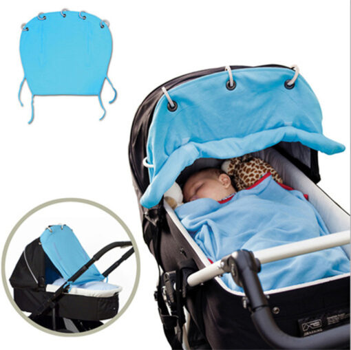 Baby stroller sunscreen curtains roll up sunscreen cover cotton sunshade stroller accessories