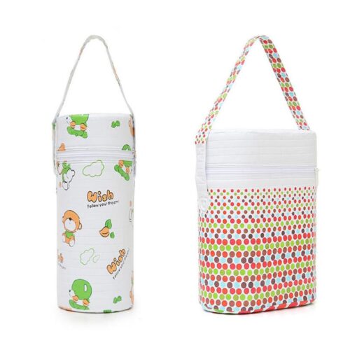 Cartoon Baby Bottle Bag Baby Portable Feeding Milk Bottle Warmer Storage Insulation Bags Mummy Handbag Milk