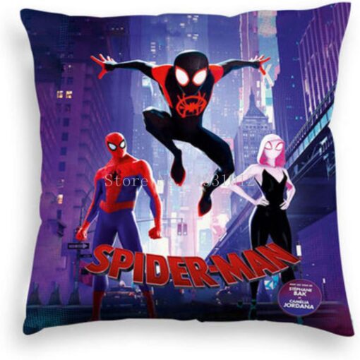 Cartoon Spiderman Spider Verse Cushion Cover PillowCase Decorative Nap Room Sofa Baby Boys Children Gift 45x45cm 3