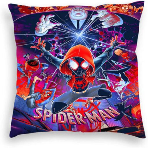 Cartoon Spiderman Spider Verse Cushion Cover PillowCase Decorative Nap Room Sofa Baby Boys Children Gift 45x45cm 4