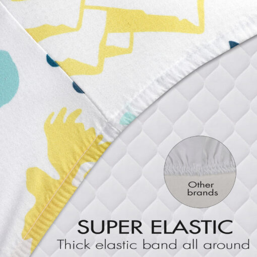 Comfortable Baby Mattress Cover Baby Fitted Sheet Print For Crib Customized Baby Crib Fitted Sheet Soft 4