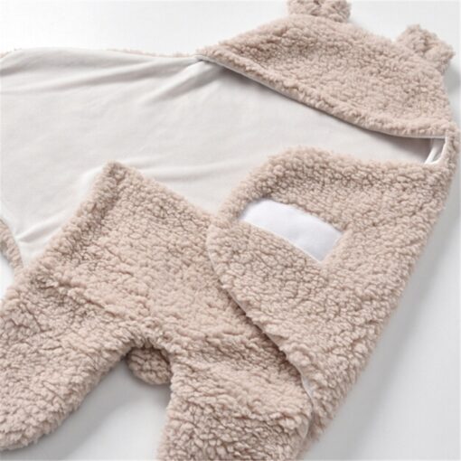 Cute Newborn Baby Boys Girls Blankets Plush Swaddle Wrap Ultra Soft Fluffy Fleece Sleeping Bag Cotton 5