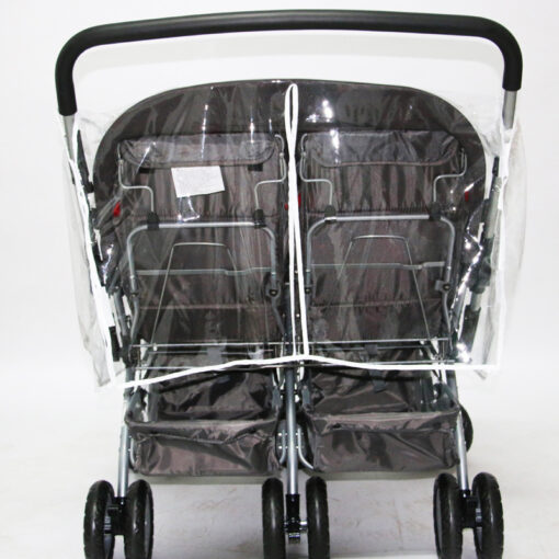 Double Stroller Rain Cover Twin Stroller Raincoat Wind Cover Wind Dust Weather Shield Baby Stroller Accessories 4