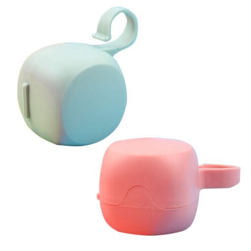 H3CD Portable Pacifier Box Travel Dust Cover Teether Storage Case Soother Container Plastic Holder