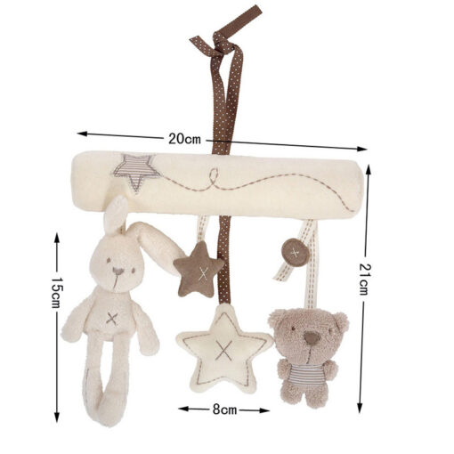Infant Toddler Rattles Toys For Baby Stroller Crib Soft Rabbit Bear Style Pram Hanging Toys Plush 11