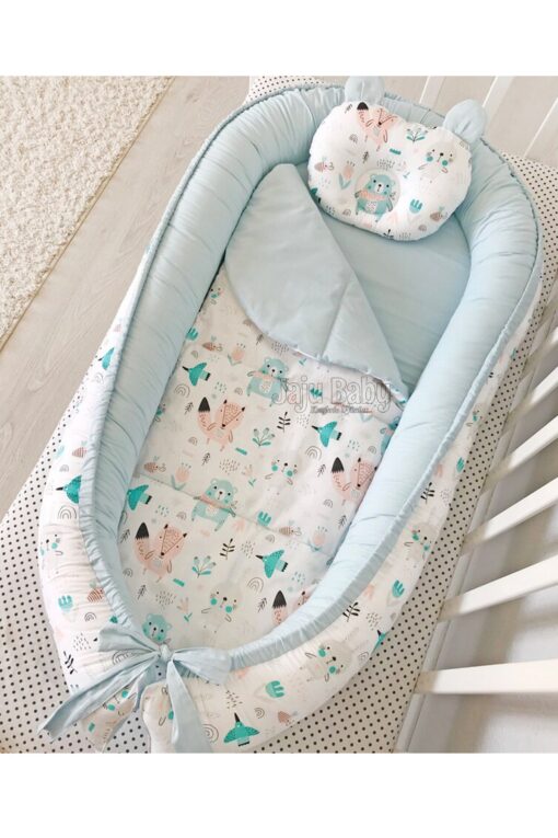 Jaju Baby Handmade Cute Animals Design Lux Orthopedic Babynest Baby Bedding Portable Crib Travel Bed Newborn