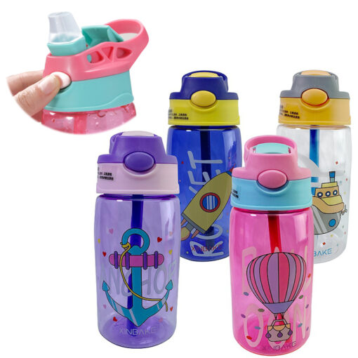 Kids Water Sippy Cup Creative Cartoon Baby Feeding Cups with Straws Leakproof Water Bottles Outdoor Portable