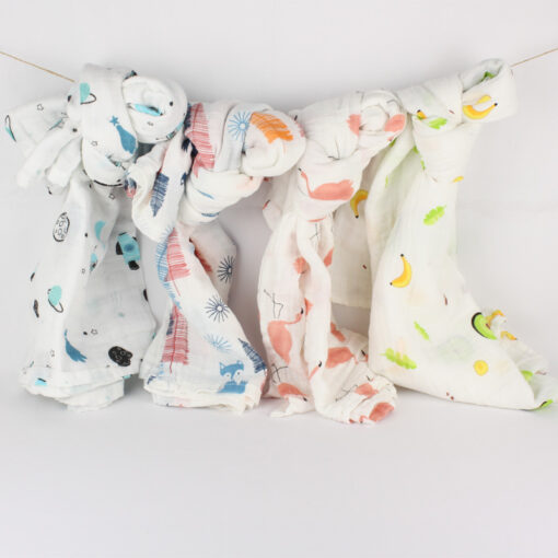 Littles Bloomz 100 Cotton Muslin Swaddle for Infant Wrap Sleeping Bag Newborn Bath Towel Baby 4
